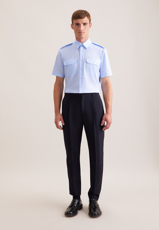 Regular Chemise de pilote Uni in Bleu Clair |  Seidensticker Onlineshop