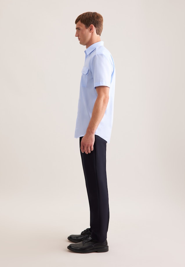 Regular Chemise de pilote Uni in Bleu Clair |  Seidensticker Onlineshop