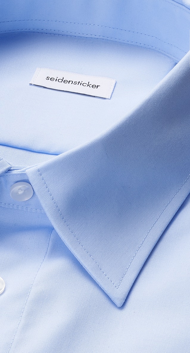 Regular Pilotenhemd Uni in Hellblau |  Seidensticker Onlineshop