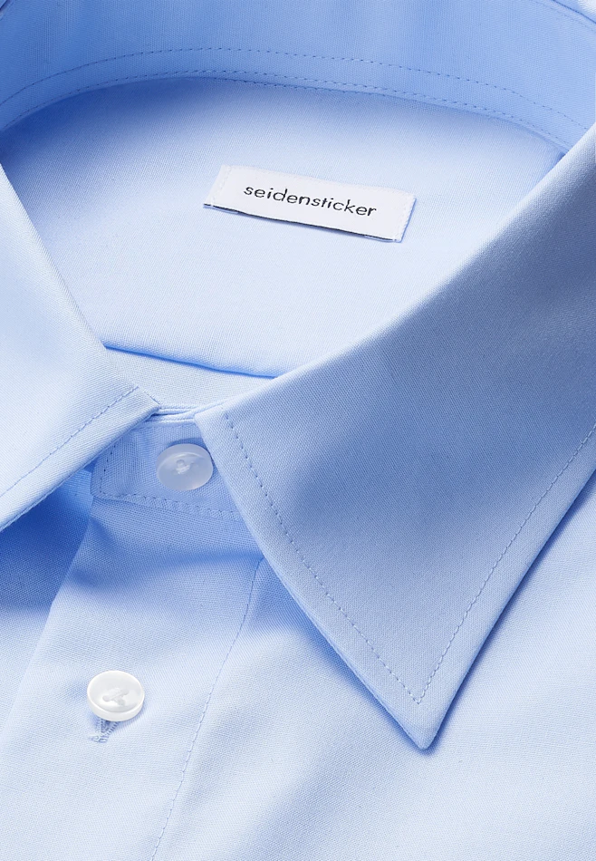 Regular Pilotenhemd Uni in Hellblau | Seidensticker Onlineshop