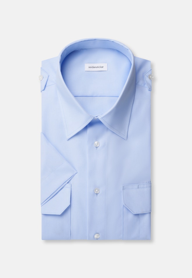 Regular Chemise de pilote Uni dans Bleu Clair | Boutique en ligne Seidensticker