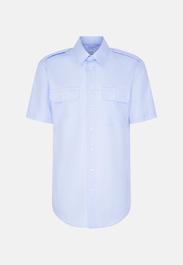 Regular Chemise de pilote Uni in Bleu Clair |  Seidensticker Onlineshop