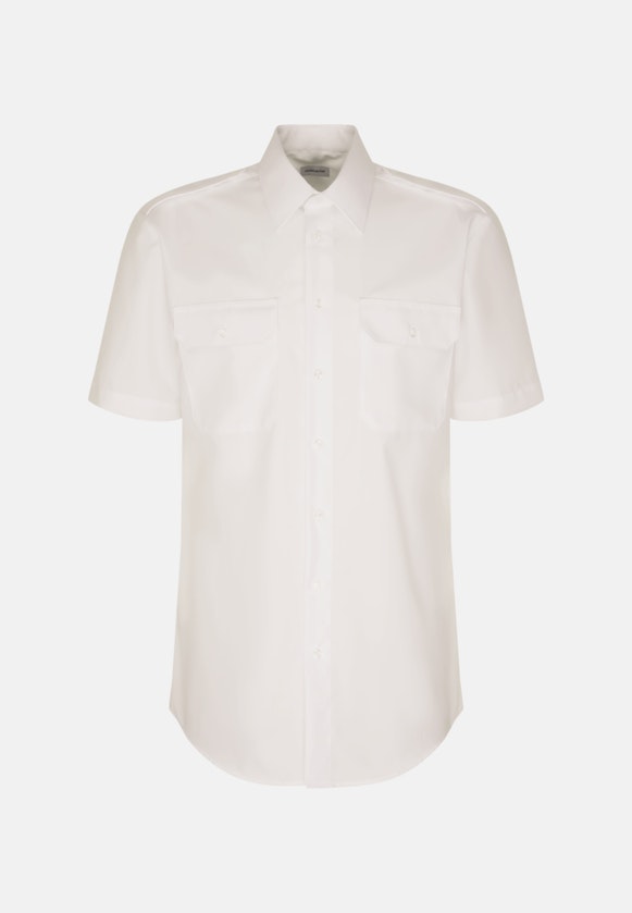 Chemise De Pilote Regular Manche Courte Classique in Blanc |  Seidensticker Onlineshop