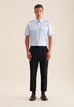 Chemise De Pilote Regular Manche Courte Classique in Bleu Moyen |  Seidensticker Onlineshop