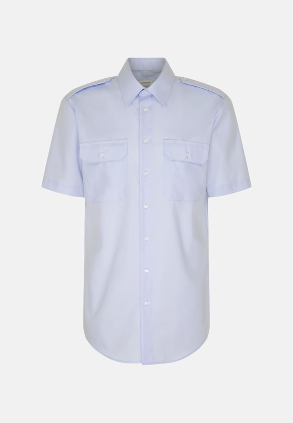 Chemise De Pilote Regular Manche Courte Classique in Bleu Moyen |  Seidensticker Onlineshop