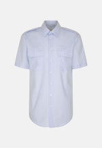 Chemise De Pilote Regular Manche Courte Classique in Bleu Moyen |  Seidensticker Onlineshop