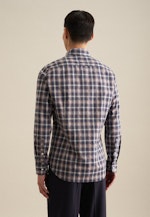 Shaped Flanellhemd Karo in Dunkelblau |  Seidensticker Onlineshop