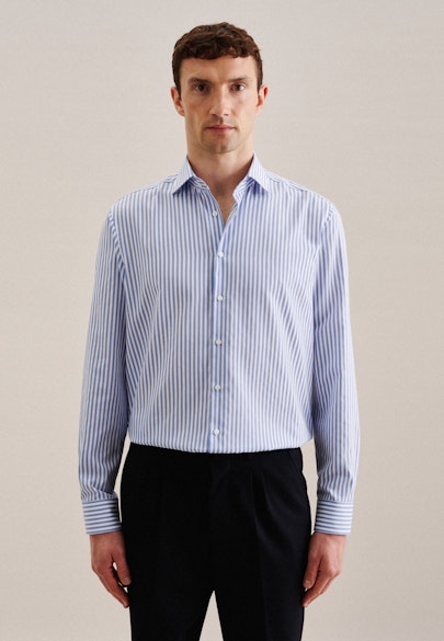 Regular Business shirt Stripes in Light Blue |  Seidensticker Onlineshop