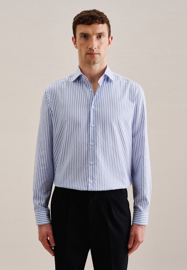 Regular Business shirt Stripes in Light Blue |  Seidensticker Onlineshop