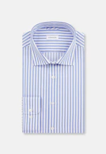 Regular Business Hemd Gestreift in Mittelblau |  Seidensticker Onlineshop