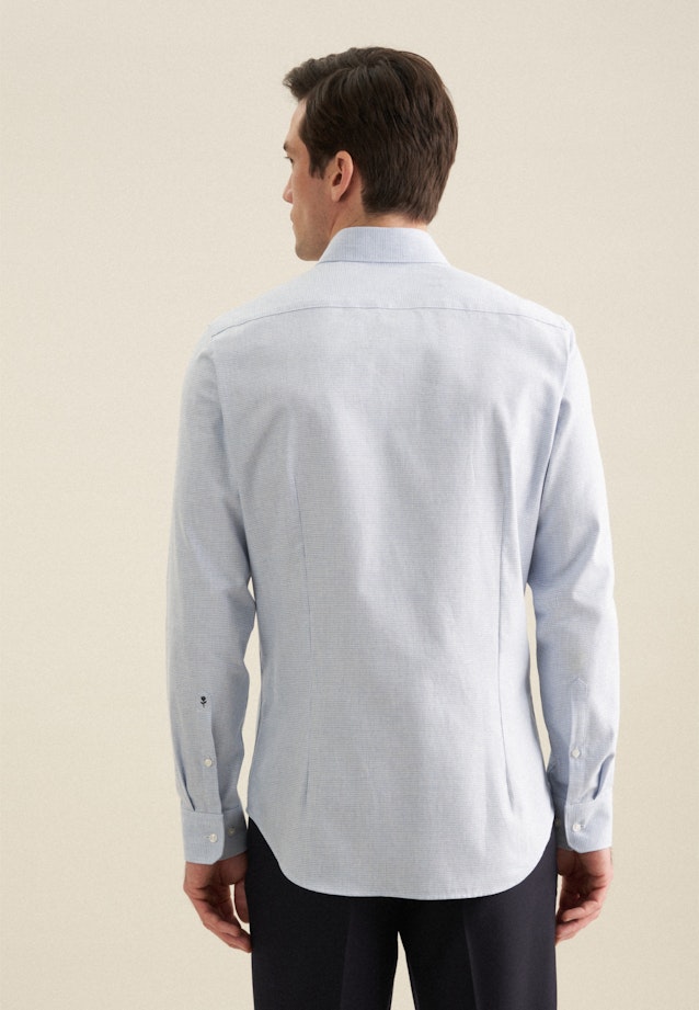 Chemise en flanelle Shaped Flanelle Col Kent in Bleu Clair |  Seidensticker Onlineshop