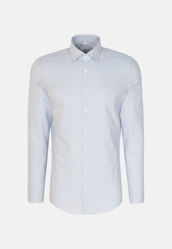 Flannel shirt in Shaped with Kent-Collar in Light Blue |  Seidensticker Onlineshop