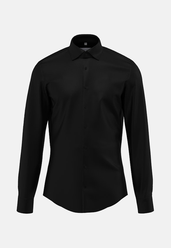 Shaped Business Hemd Uni in Schwarz |  Seidensticker Onlineshop
