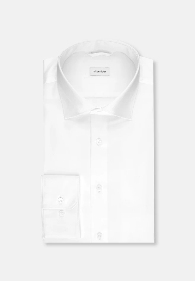 Shaped Business shirt Uni in White | Seidensticker online shop