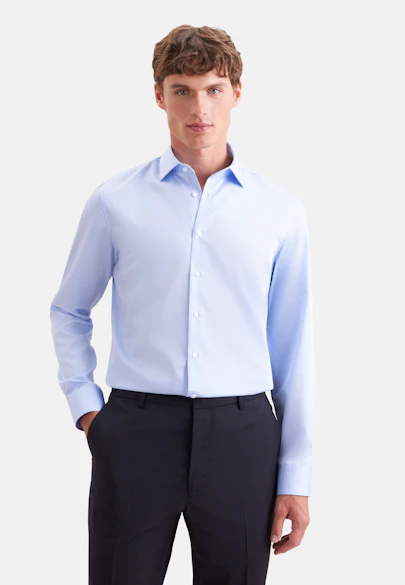 Shaped Business shirt Uni in Light Blue |  Seidensticker Onlineshop