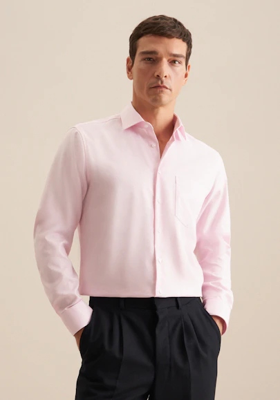 Shaped Chemise d'affaires Uni in Rose Fuchsia | Seidensticker Onlineshop