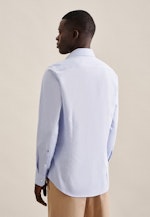 Shaped Business shirt Uni in Mittelblau |  Seidensticker Onlineshop