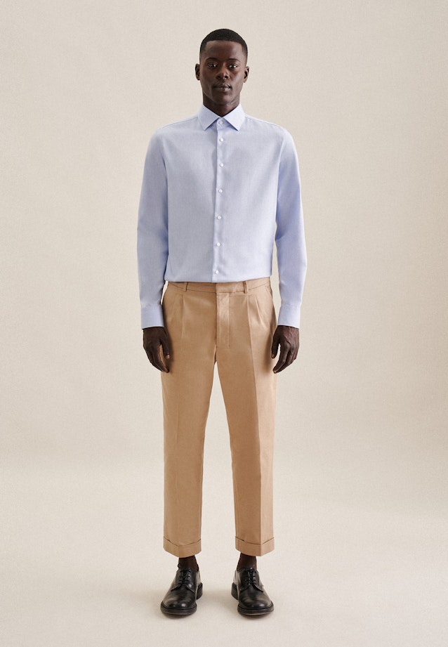 Shaped Business shirt Uni in Mittelblau |  Seidensticker Onlineshop