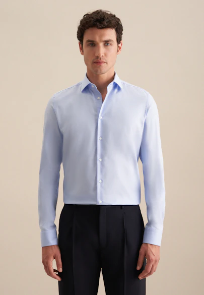 Shaped Business Hemd Uni in Hellblau |  Seidensticker Onlineshop