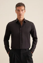 Regular Business shirt Uni in Schwarz |  Seidensticker Onlineshop