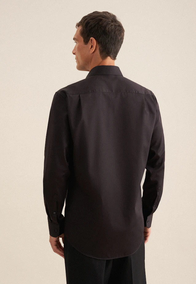 Regular Business shirt Uni in Schwarz |  Seidensticker Onlineshop
