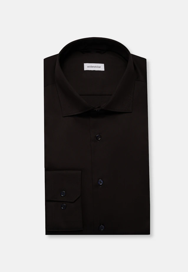 Regular Business shirt Uni in Schwarz |  Seidensticker Onlineshop