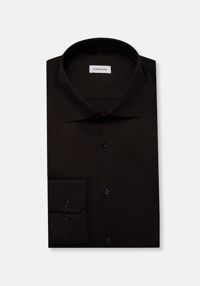 Regular Chemise d'affaires Uni dans Noir | Boutique en ligne Seidensticker