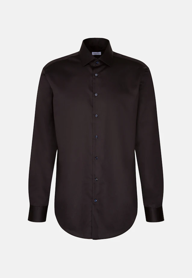 Regular Business shirt Uni in Schwarz |  Seidensticker Onlineshop