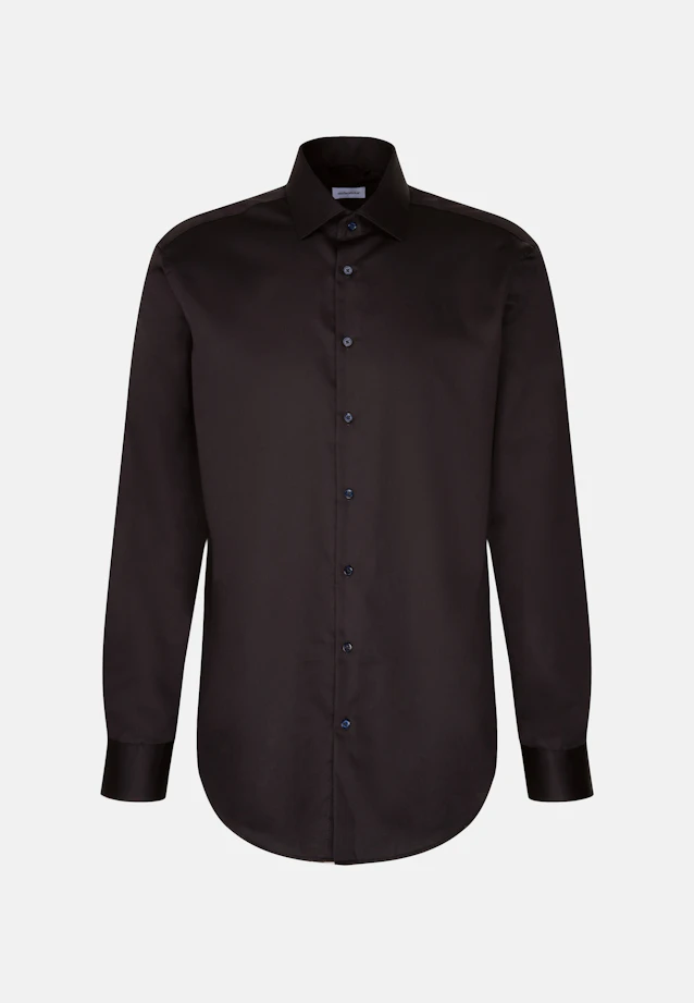 Regular Business shirt Uni in Schwarz |  Seidensticker Onlineshop