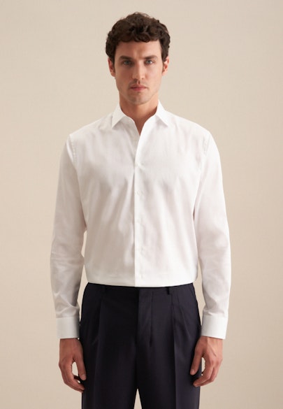 Regular Chemise d'affaires Uni in Blanc | Seidensticker Onlineshop