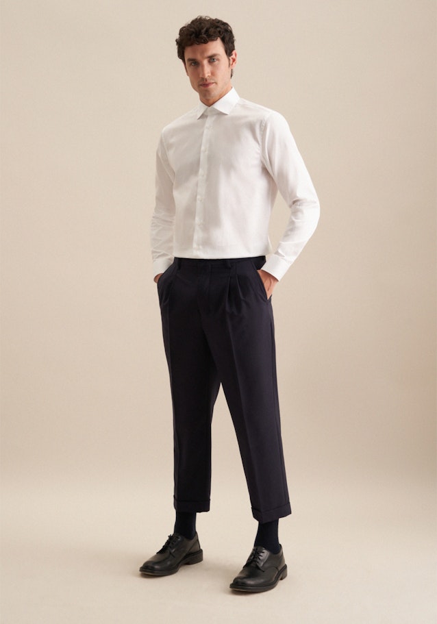 Regular Chemise d'affaires Uni in Blanc | Seidensticker Onlineshop