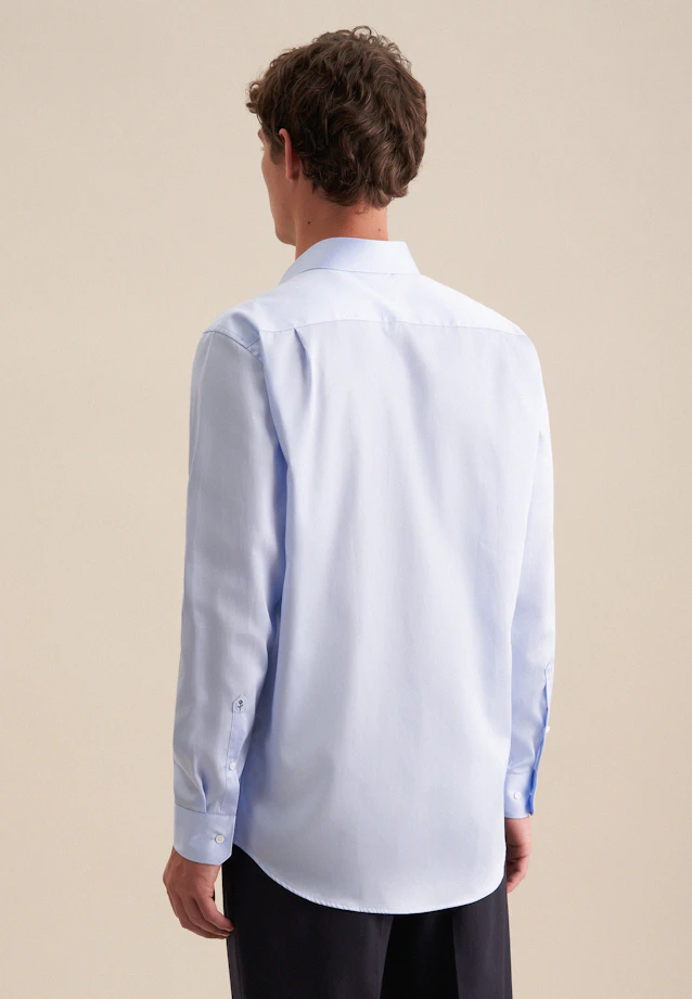 Regular Chemise d'affaires Uni in Bleu Clair |  Seidensticker Onlineshop