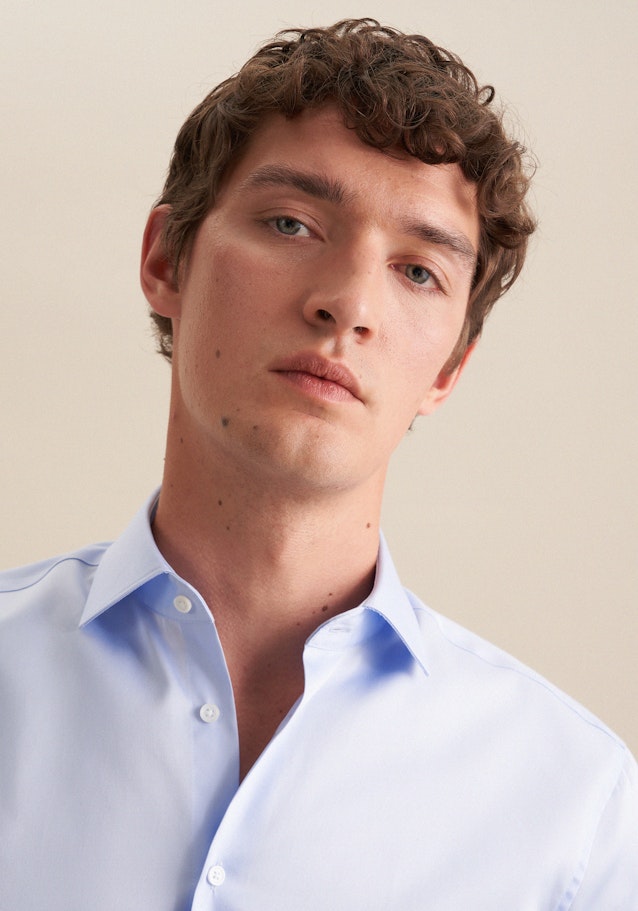 Regular Chemise d'affaires Uni in Bleu Clair | Seidensticker Onlineshop
