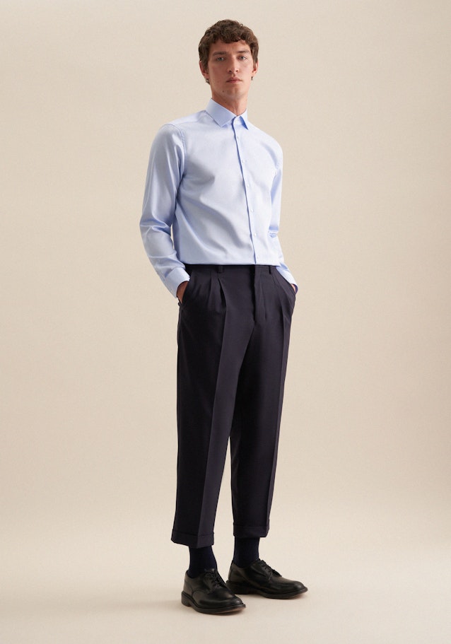 Regular Chemise d'affaires Uni in Bleu Clair | Seidensticker Onlineshop