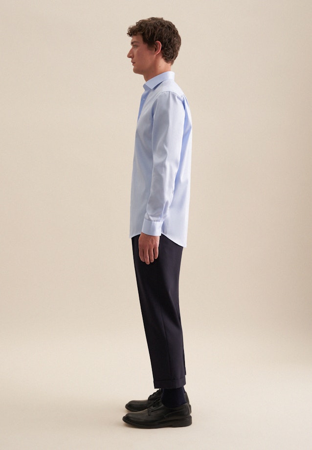 Regular Chemise d'affaires Uni in Bleu Clair |  Seidensticker Onlineshop