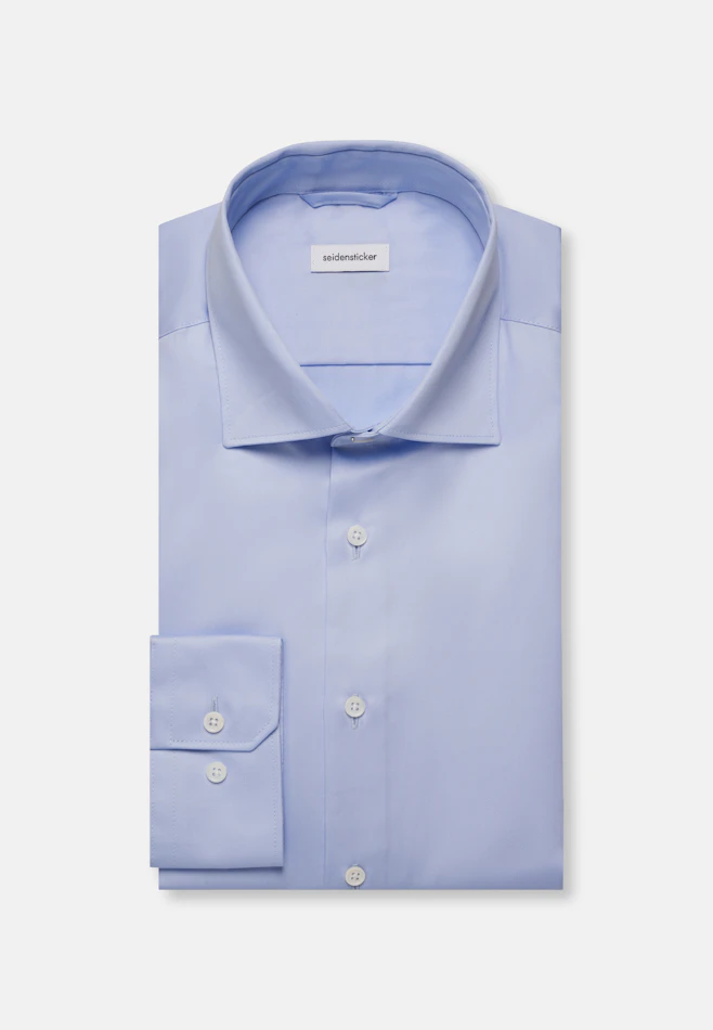 Regular Chemise d'affaires Uni dans Bleu Clair | Boutique en ligne Seidensticker