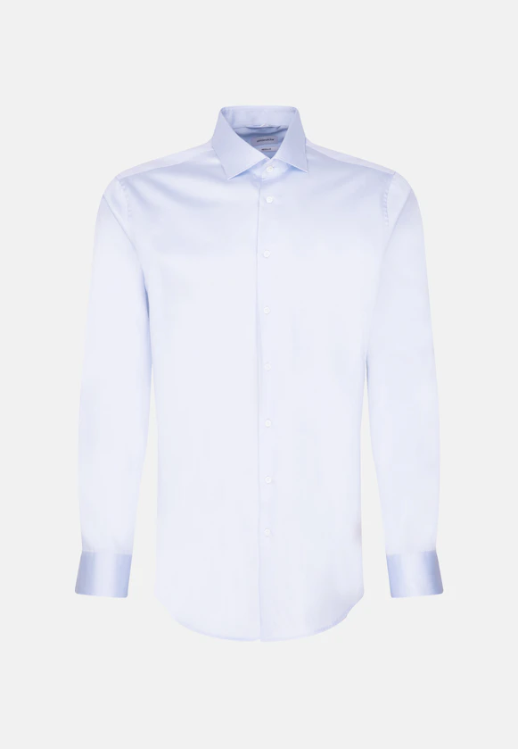Regular Chemise d'affaires Uni in Bleu Clair |  Seidensticker Onlineshop