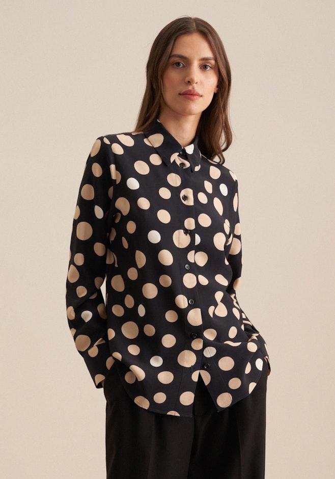 Hemdbluse Druck in Schwarz | Seidensticker Onlineshop
