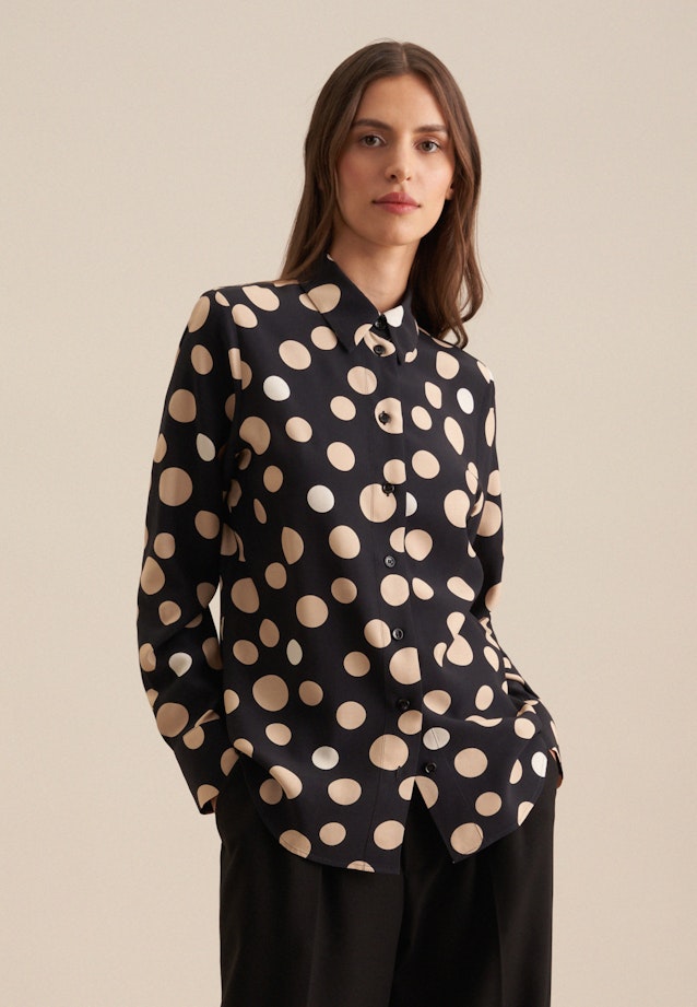 Crepe Shirt Blouse in Black |  Seidensticker Onlineshop