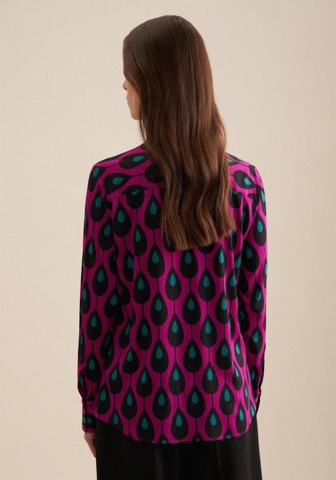 Hemdbluse Druck in Lila | Seidensticker Onlineshop