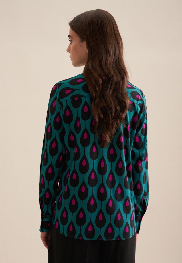 Twill Shirtblouse in Groen |  Seidensticker Onlineshop