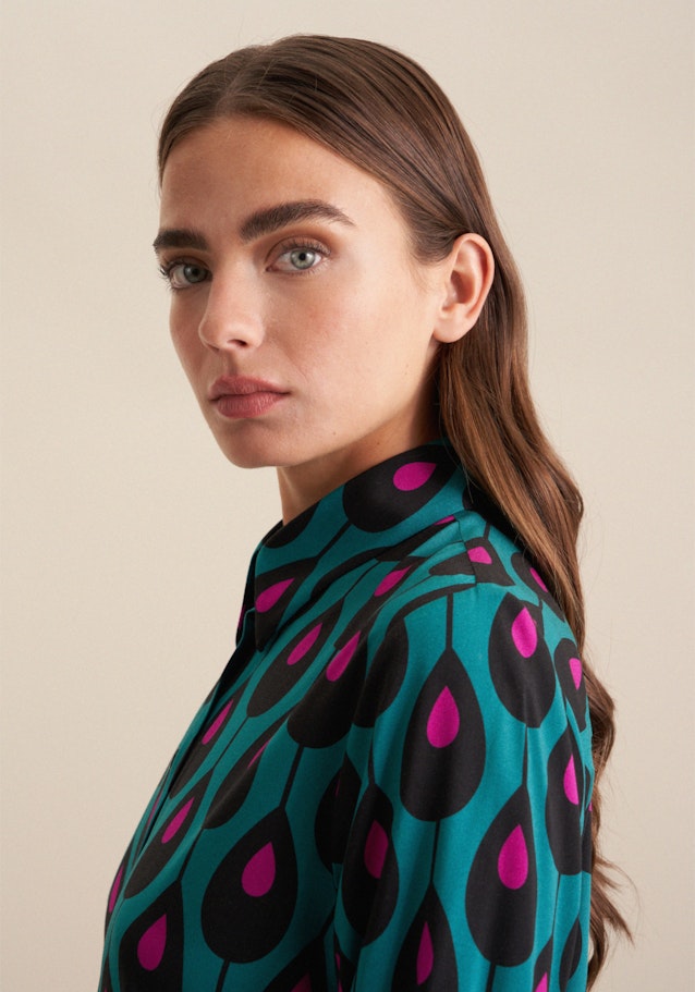 Hemdbluse Druck in Grün | Seidensticker Onlineshop