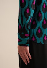 Twill Shirtblouse in Groen |  Seidensticker Onlineshop