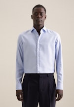 Chemise Business X-Slim Structuré Col Kent in Bleu Clair |  Seidensticker Onlineshop