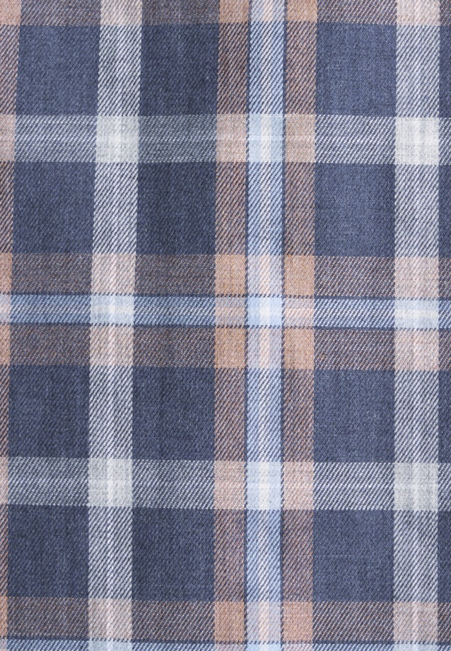 Slim Flannel shirt Check in Dark Blue |  Seidensticker Onlineshop