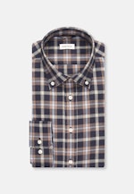 Slim Flannel shirt Check in Dark Blue |  Seidensticker Onlineshop