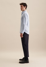 Chemise en flanelle Slim Flanelle Col Kent in Bleu Clair |  Seidensticker Onlineshop