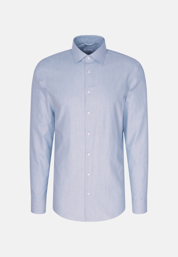 Chemise en flanelle Slim Flanelle Col Kent in Bleu Clair |  Seidensticker Onlineshop