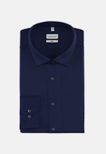 Chemise en flanelle Slim Flanelle Col Kent in Bleu Foncé |  Seidensticker Onlineshop