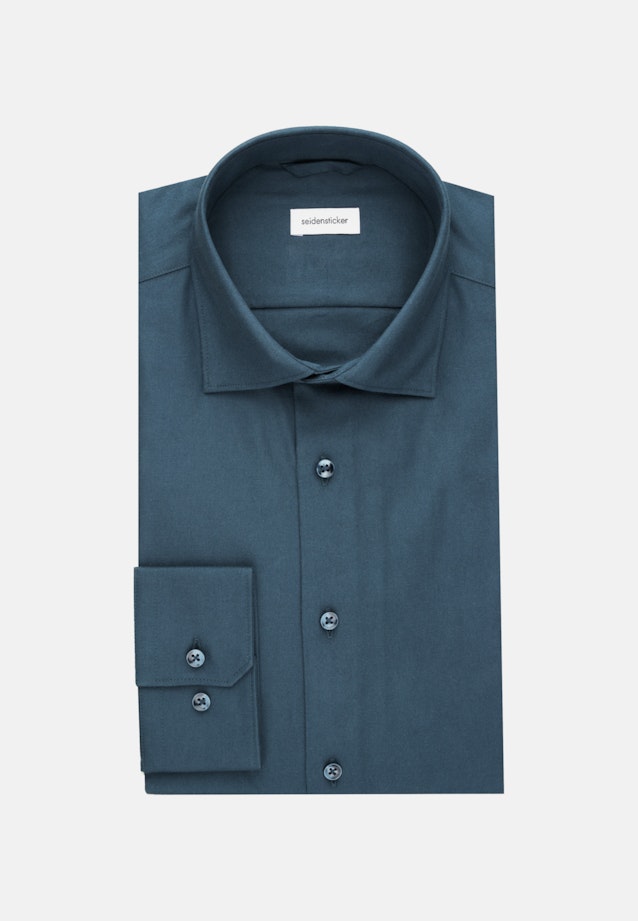 Chemise en flanelle Slim Flanelle Col Kent in Turquoise |  Seidensticker Onlineshop